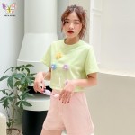 Áo Ngắn Hoa Nổi