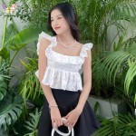 Áo Croptop Bèo Hở Lưng 